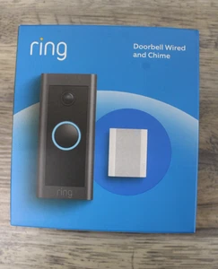 Anneau - Sonnette de porte Wi-Fi Smart Video - Câblé avec du chime - noir