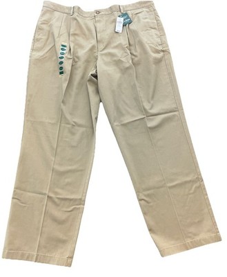 LL Beans Men's Pants. Wrinkle Free Natural Fit. 46/34. Dark Khaki.100 Cotton New