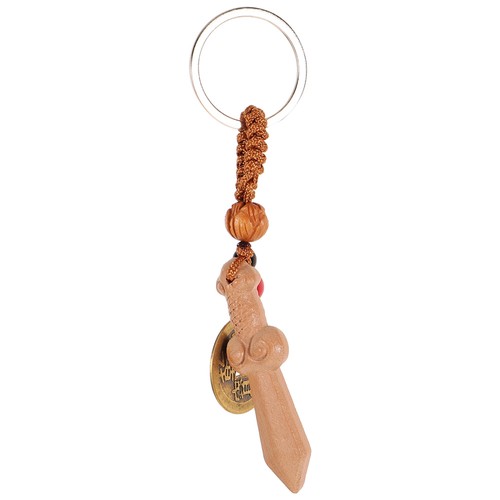 Key Chain Sword And Coin Pendant Decorative Keychain Purse Pendant Key Ring - Foto 11 di 12