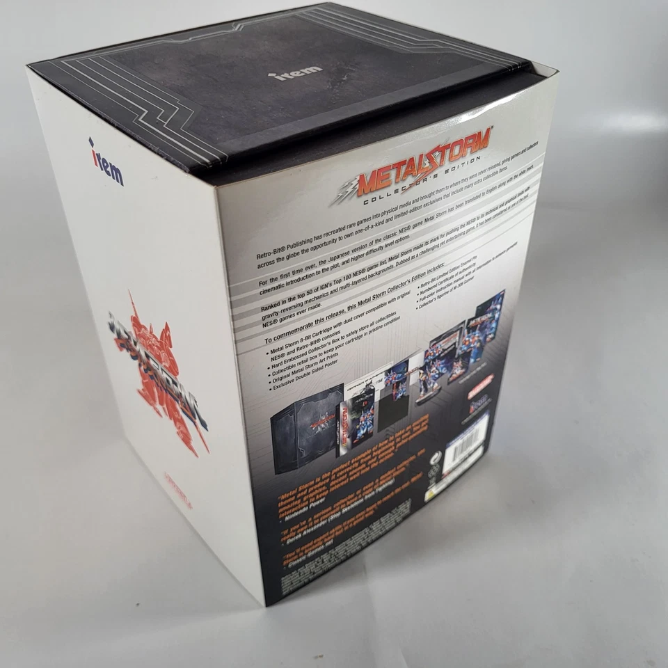 Metal Storm Edición Coleccionista NES Azul Translúcido CIB Como Nuevo Retro-Bit Irem Foto 4 de 4