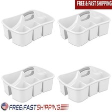 Divided Caddy Easy Carry Plastic Storage Organizer 4 Compartment Utility Holder