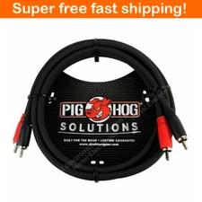 PIG HOG PD-RCA06 SOLUTIONS 6 Ft RCA-RCA DUAL CABLE  Limited Lifetime Warranty