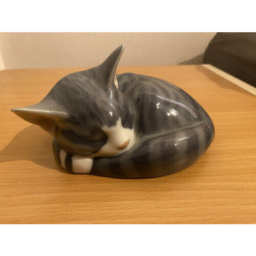 Royal Copenhagen Figur schlafende Katze Ornament nordische Ware - Bild 1 von 4
