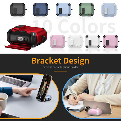 For Samsung Galaxy BUds 3/3 Pro Magnetic Automatic Lock Eject Case Phone Stand