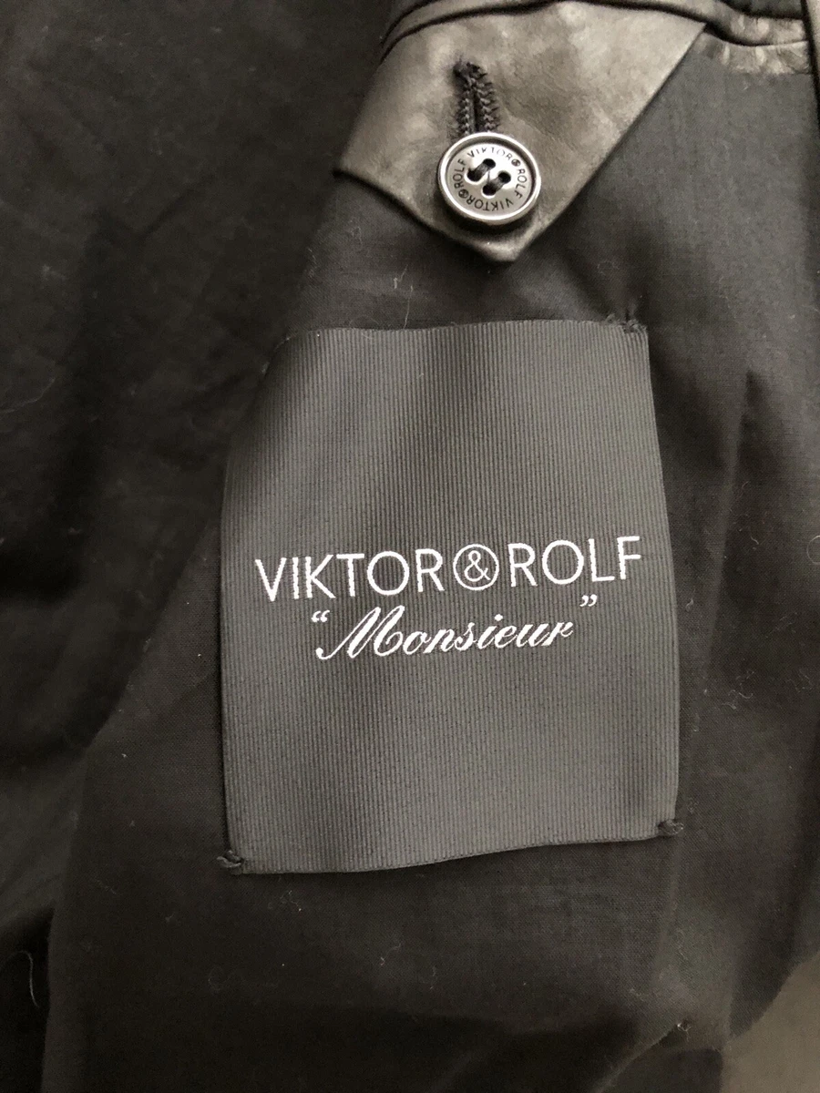 Men’s Viktor & Rolf Monsieur Leather Bomber Jacket | Made In Italy | IT 50