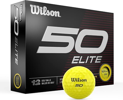 Wilson 50 Fifty Elite Golfbälle 12er in Gelb