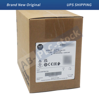 New Allen Bradley 22A-D4P0N104 AB 22AD4P0N104 PowerFlex 4 1.5 kW 2 HP AC Drive