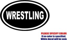 Vinyl Decal Sticker - Wrestling Sport Oval Car Truck Bumper Window JDM Fun 7"