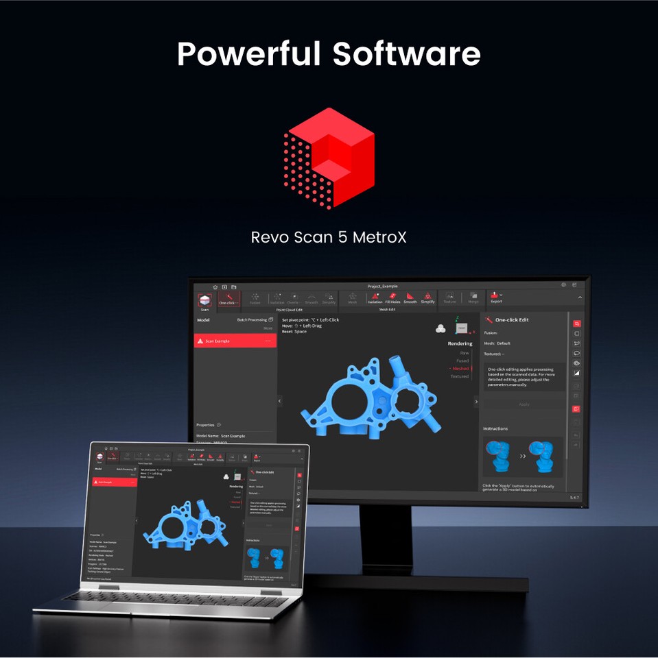 Revopoint MetroX 3D Laser Scanner 0.01mm Blue Laser Handheld Scan CAD ...