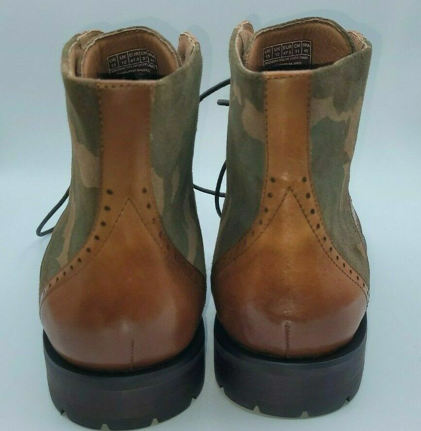 Mark Nason Ithaca Beaufort Camo Boots Wing Tip Leather Size  display picture 1