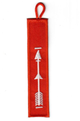 Boy Scout Order of the Arrow OA Pocket Sash White arrow on Red Vigil