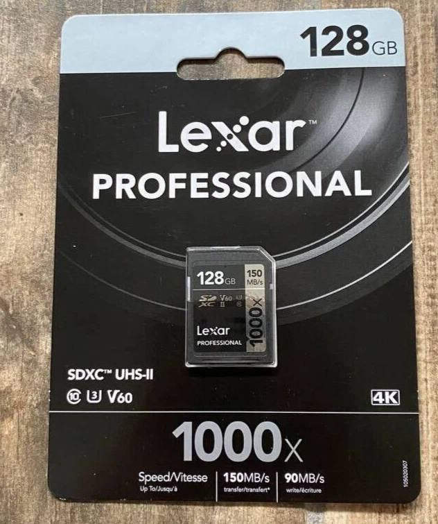 Lexar Professional 128GB 1000x 150MB/s SDXC SD Memory Card 4K UHS-II U3 CLASS 10 - Image 3 of 4