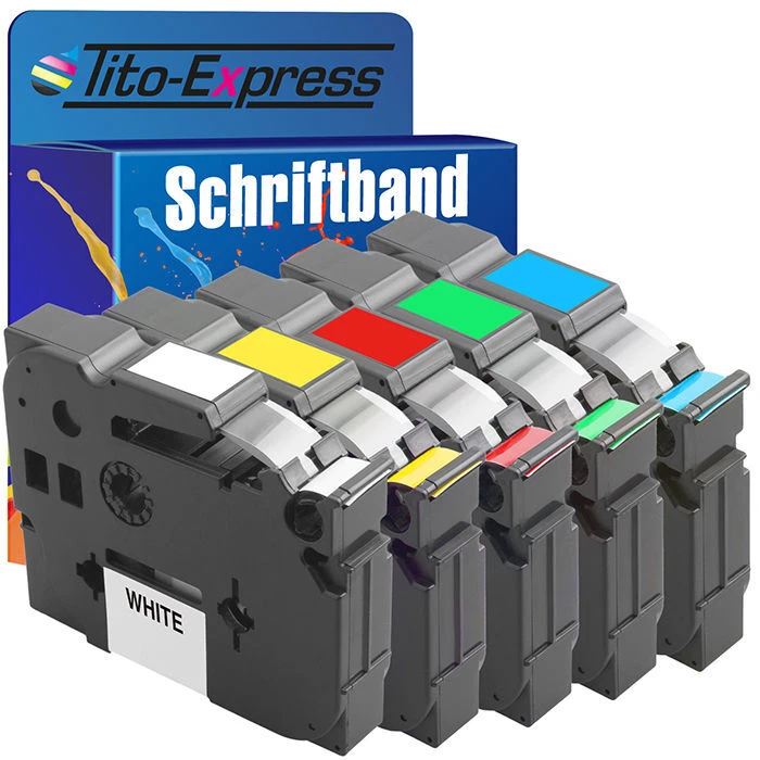 TITO-EXPRESS Schriftband für Brother P-Touch TZe-131 TZe-221 TZe-231 TZe-335 TZe-631 TZe-121