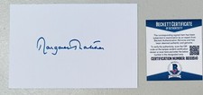 Margaret Thatcher Signed Autographed 4x6 Card BAS Beckett Cert UK Prime Minister