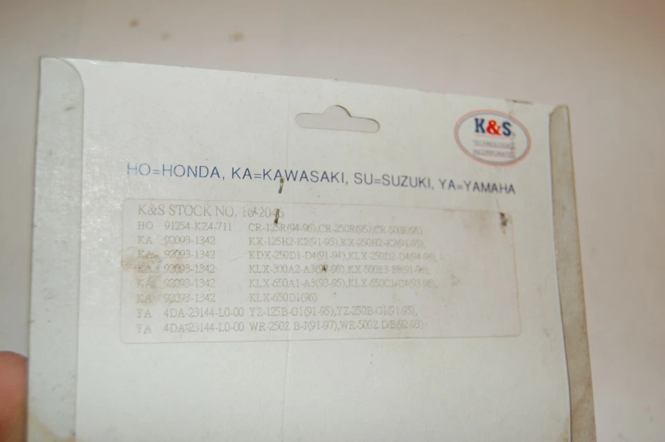 NUEVO COMO NUEVO K&S Technologies 16-2046 sellos antipolvo 2046 CR125 CR250 KX125 250 500 KDX Foto 3 de 3