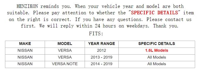 Pastillas de freno delanteras de cerámica con hardware para Nissan Versa Note 2014-2019, Versa 1,6 L Foto 2 de 2