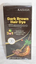 Kaisasa Dark Brown Hair Dye Shampoo 16.9 Oz. Box Exp 9/2027 New Sealed NOS