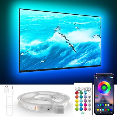 TV Lights Behind 19.68ft LED Lights for 55-85 Inch TV RGB TV LED Lights Backl...