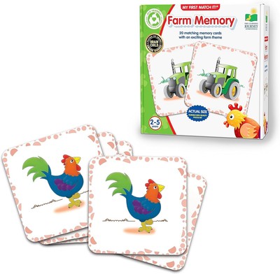 The Learning Journey My First Memory Game - Farm - 20 Card Matching... 