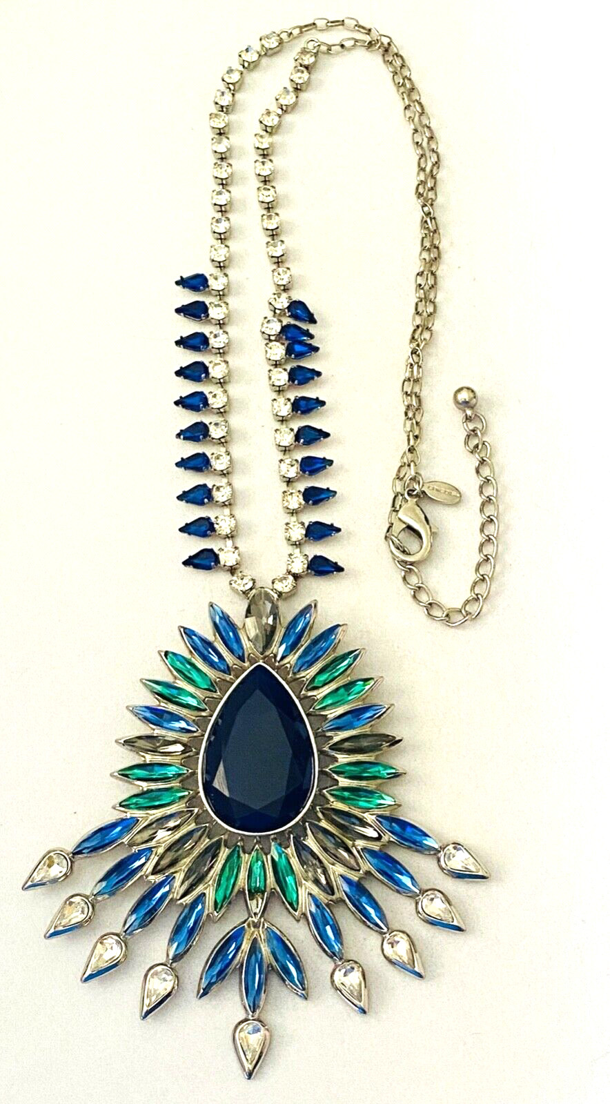 WOW! Chico's Huge Statement Rhinestone Pendant Lo… - image 3