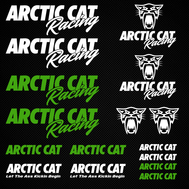Arctic Cat Racing sticker snowmobile 16x replica sled helmet decal team crew eBay