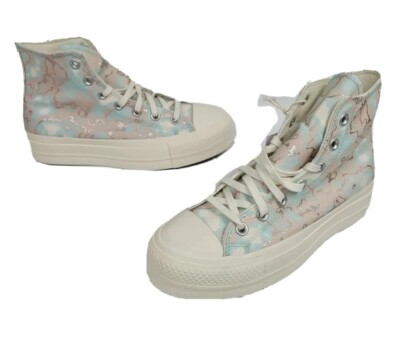 Converse Womens Chuck Taylor All Star Lift Platform Dew Egret Silver A02033C New
