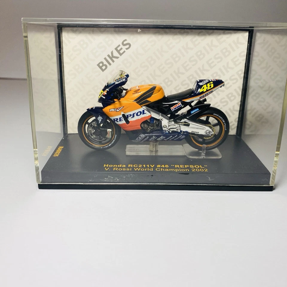 IXO 1/24 V. Rossi Campeón del Mundo 2002 Honda RC211V #46 Repsol franqueo gratuito Foto 2 de 4