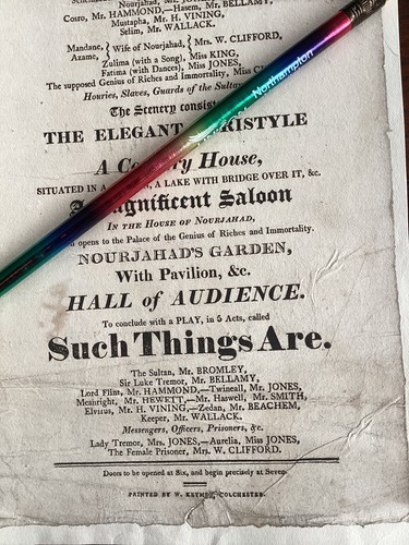 Georgian Playbill New Theatre Colchester 1814 Illusion The Trances Of Nourjahad - Picture 3 of 3