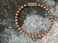 Men’s Women’s 100% Copper Magnetic Hematite Anklet Necklace Bracelet 1 Row