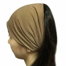 Wrapables Wide Fabric Headband, Tan