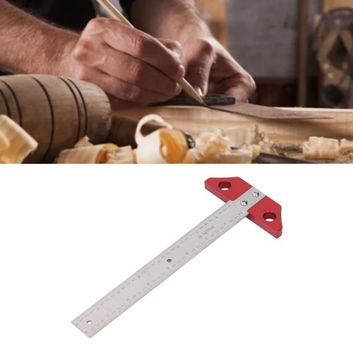T Square Ruler 8in Drawing Metal Woodworking Layout Measuring Scriber ...