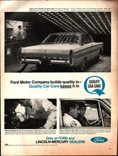 1965 Ford Motors Lincoln Mercury Dealer Service Center Print Ad Quality Car Care