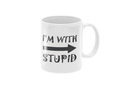 I'm With Stupid 11oz Keramikbecher