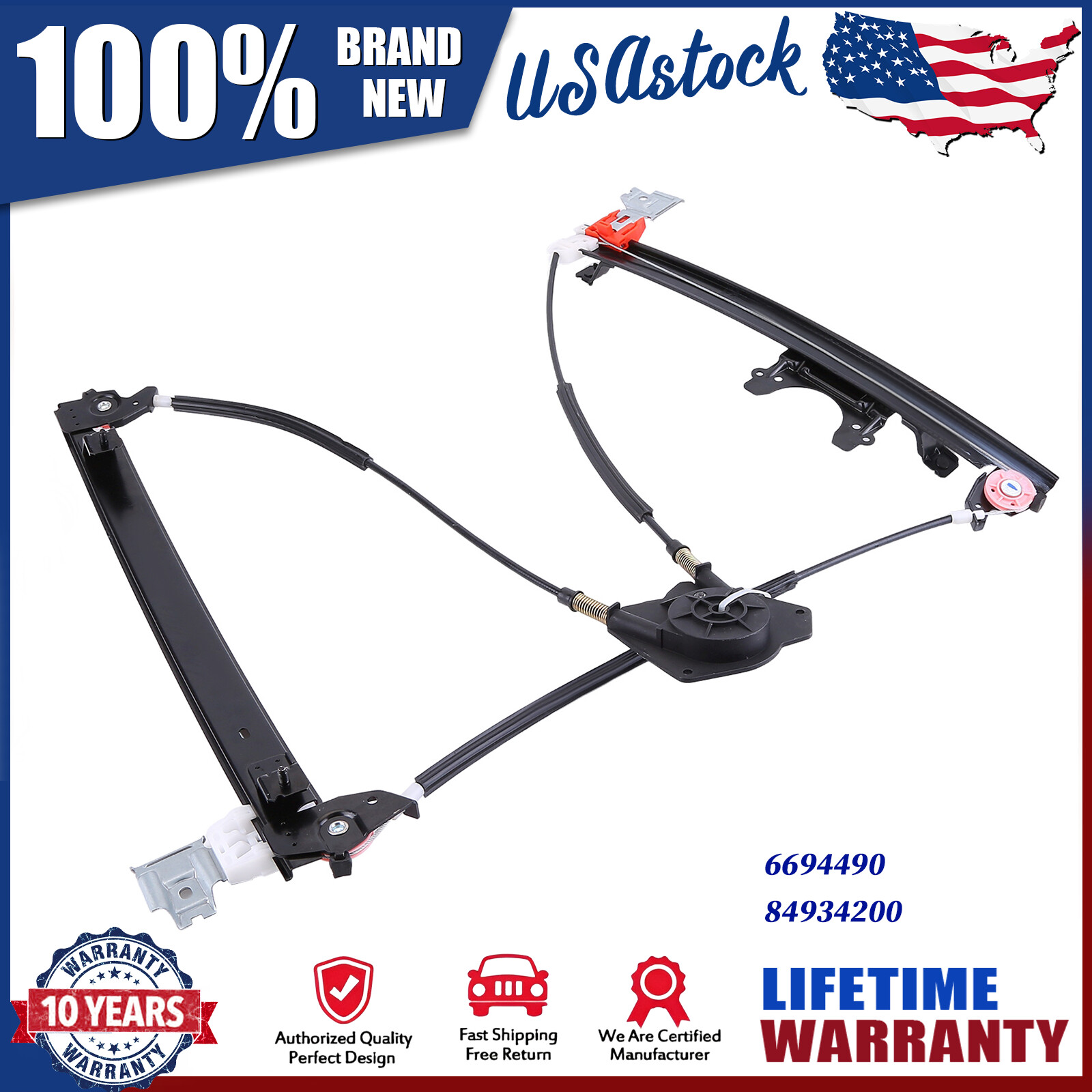 For 03-13 Maserati Quattroporte M139 Front Driver Side Window Regulator 84934200
