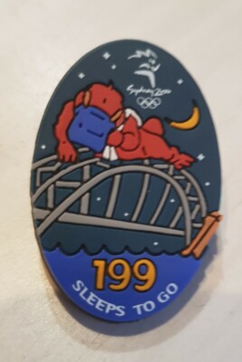 SYDNEY 2000 OLYMPIC GAMES SYD 199 SLEEPS TO GO COUNTDOWN RUBBER PIN