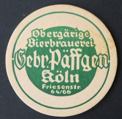 OBERGARIGE PAFFGEN KOLN beermat beer mug beer mug 24