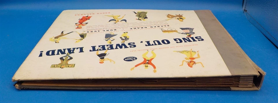 Burl Ives, Alfred Drake DECCA 6 Record Set Album Book A-404 Sing Out Sweet Land  - Image 3 of 4