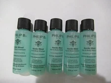 5x Philip B Nordic Wood Hair & Body Shampoo 15 ml
