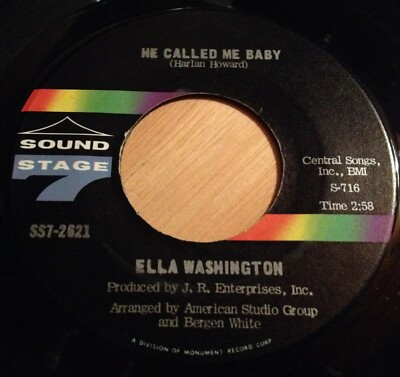 Ella Washington 45 He Called Me Baby / You're Gonna Cry, Cry, Cry