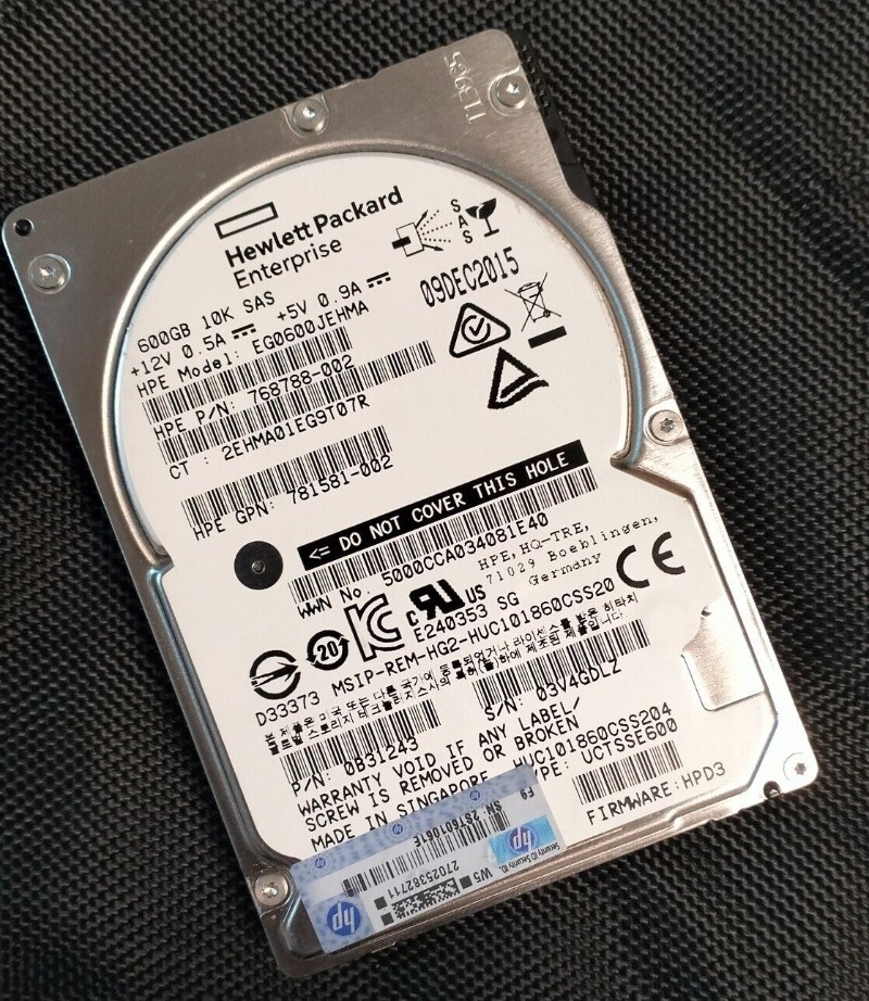 768788-002 600GB 10K 12Gbps 2.5