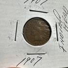 1907 Indian Head Cent Penny Actual coin pictured