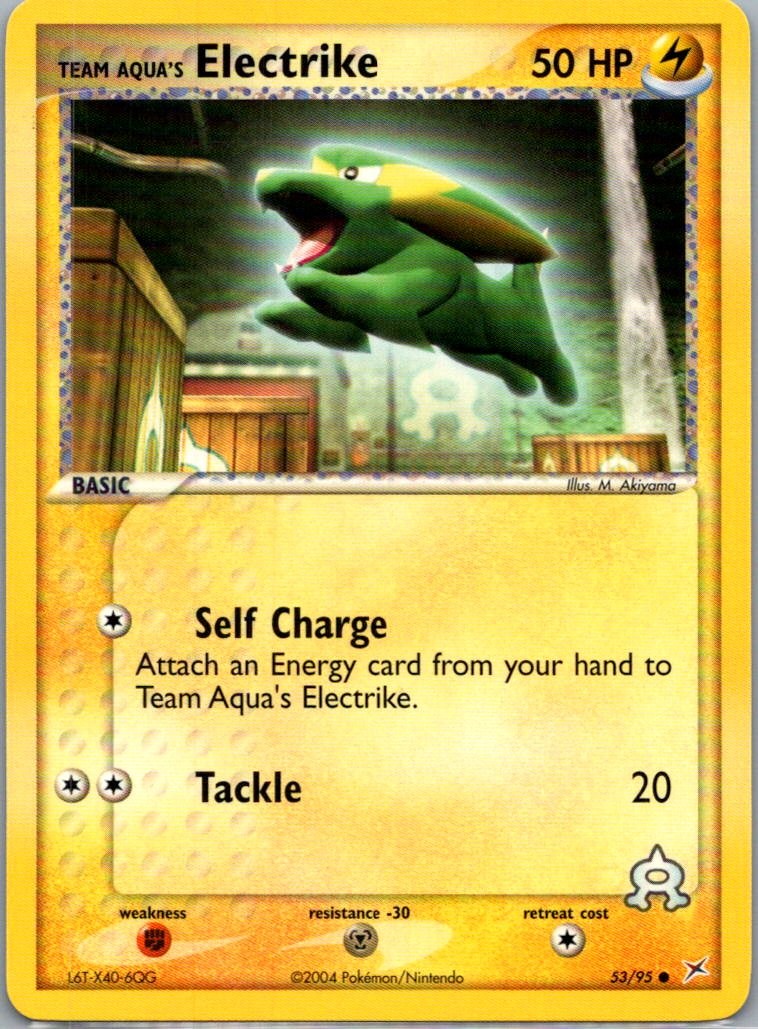Team Aqua's Electrike 53/95 Common Team Magma vs Team Aqua Pokemon LP