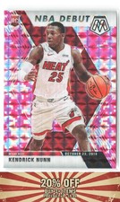 2019-20 Panini Mosaic #268 Kendrick Nunn Camo Pink Miami Heat