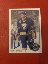 1992-93 O-Pee-Chee Premier Keith Carney Rookie AUTO Buffalo Sabres #81