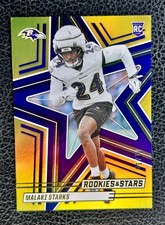 2025 Panini Rookies & Stars Malaki Starks RC Ravens Gold #1/10. Bookend. 