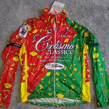 Cycling Jacket Giordana NWT Vintage Long Sleeved Full Zip Italy Italian Pasta L
