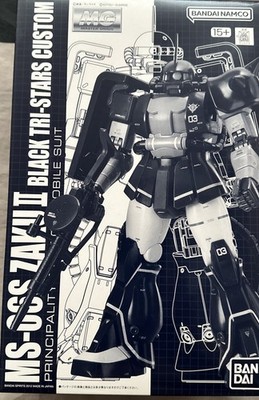 Premium Bandai MG 1/100 MS-06S ZAKUII (BLACK TRI-STARS CUSTOM) VER.2.0 US Seller