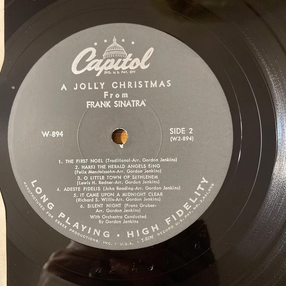 A Jolly Christmas From Frank Sinatra LP Capitol Mono RARE 1st Black Label VG+!!! - Image 3 of 4