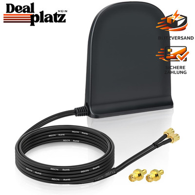 5G LTE Antenne 10dBi SMA Stecker Dual Band MIMO mit Magnetfuß 2m Kabel