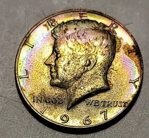 Uncirculated 1967 Philadelphia Mint 40% Silver Kennedy Half Dollar, 196